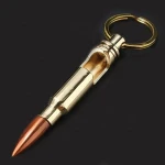 Hot sale new fashion metal 50 caliber  bullet bottle opener keychain of factory direct sales