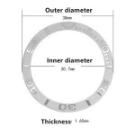 Hot sale pink black white green ceramics watch bezel Oysterflex watch parts