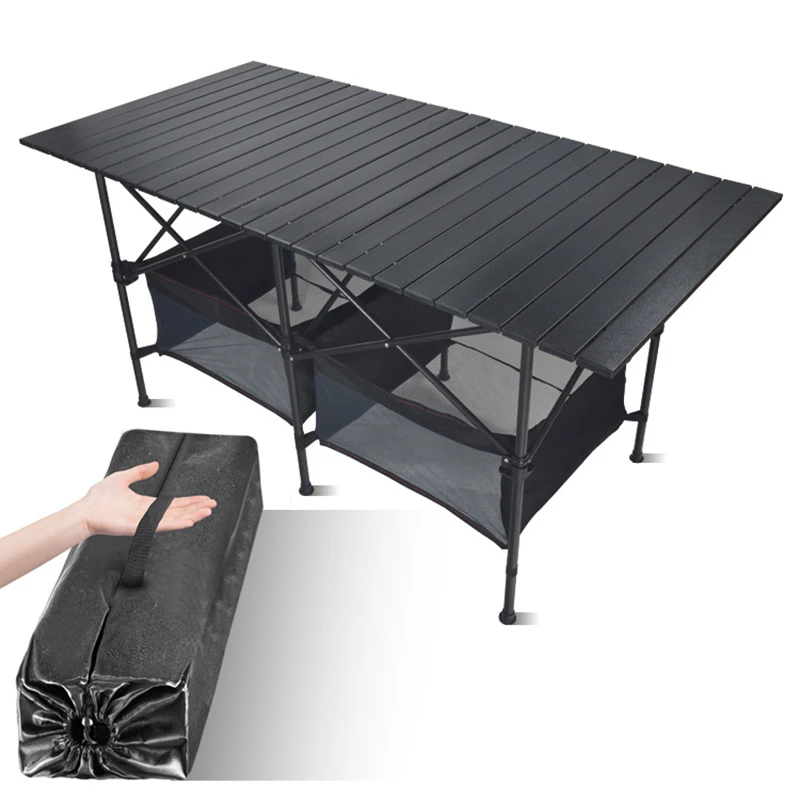 Hot Sale Portable Camping Barbecue Folding Tables with Aluminum Table Top