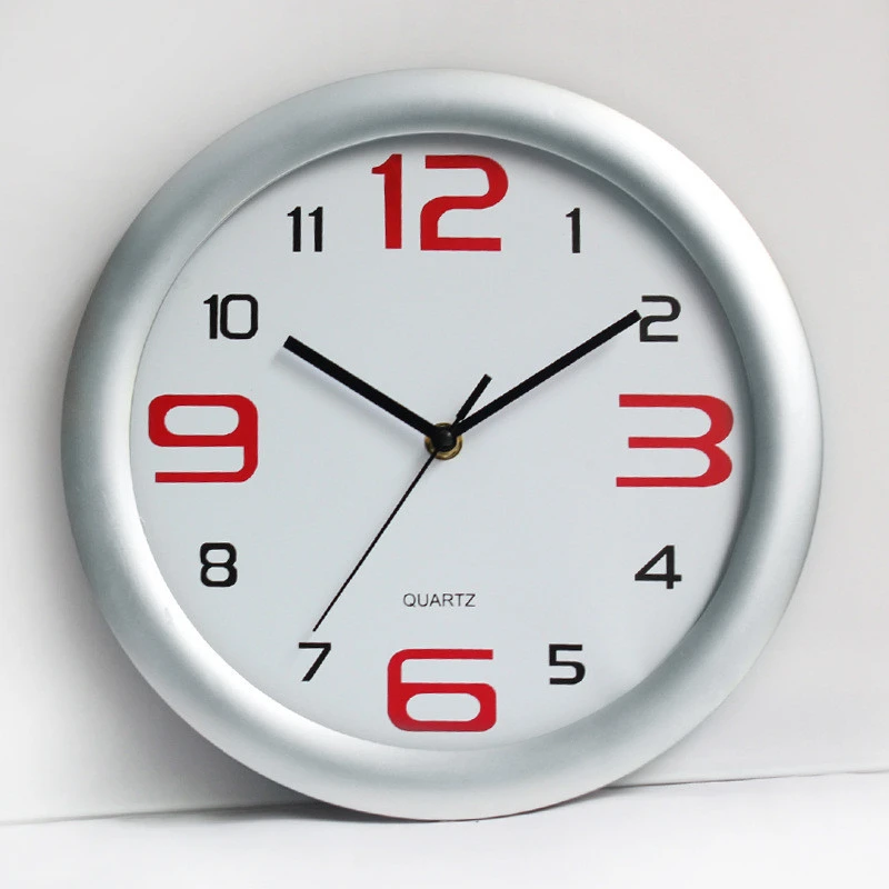 Hot sale Round Shape Quartz Wall Clock Home Use Plastic Clock