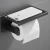 Import Hot sale stainless steel roll paper holder bathroom black high quality roll paper holder from China