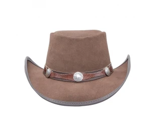 Hot Sale Stylish Brown Hat Cowboy Western Leather Hat