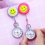 Hot Sales Big Smiling Face Retractable Medical Nursing Pocket Watch