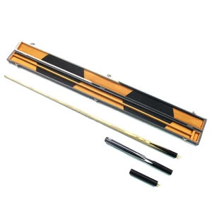 Hot sell 3/4 snooker cue stick with black&white PU leather 3/4 snooker cue case