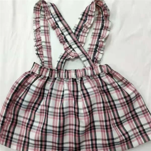 Hot Selling Baby Clothing Kids Polyester braided ribbon lattice Girls Dresses