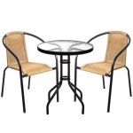 Hot - selling modern  outdoor garden arm rattan dining chair