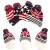 Import Hot selling National flag pattern Knitted Jacquard Acrylic UK America Winter hat with pompom fans hat from China