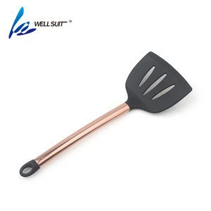 hot selling new design  food grade kitchen utensils of 11 pcs set with copper plating handle