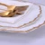 Import hotel supplies golden rim flora 14 inch bone china sharing serving fish dish square restaurant plates from China