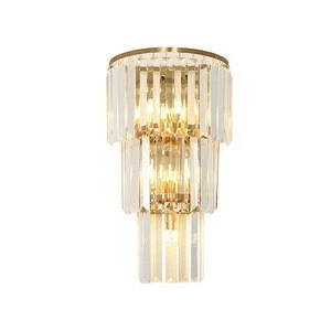 house led decoration golden crystal wall lamp indoor