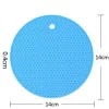 Household Round Non-slip  Silicone Table Mat Heat Resistant Pad Rose Silicone Cup Mat