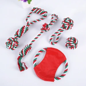 HUAMJ Manufacturer Wholesale Eco Friendly Rope Custom Interactive Custom Logo Mixed Batch Dog Rope Christmas Dog Toys