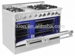 Hyxion 48 Inch Double ovens 6 Burner Gas Cooker Range  with Griddle