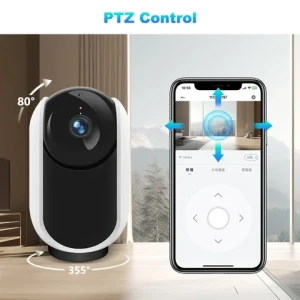 Ikevision Cloudedge 3MP WIFI PTZ Camera Motion Sound Alarm Human Tracking Baby Security Camera, Support Echo Google Assistant