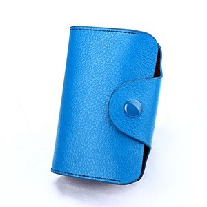 In stock boutique high quality real leather card holder