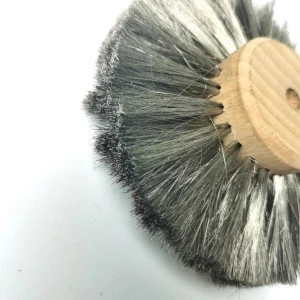 industrial  stainless steel  wire wheel brush for descaling    wooden base  steel wire disc brush for polishing