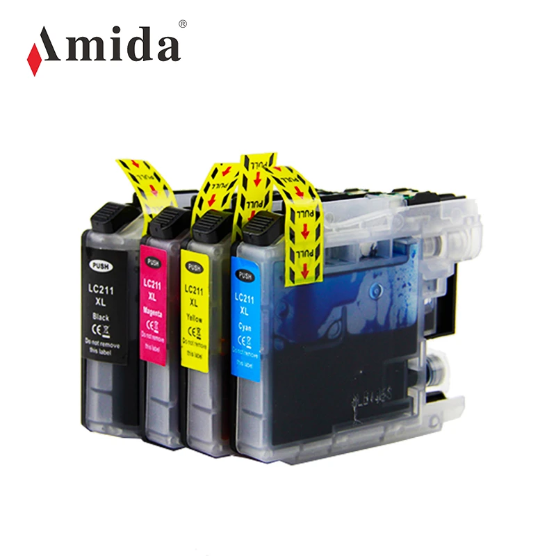 Ink Cartridge Amida LC211XL Compatible for DCP-J963N-W/B/J962N/J968N-B/J762N/ Printers