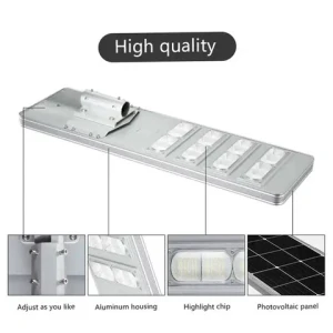 Integrated led solar street light High road highway 100W high bright aluminum alloy square lighting street light