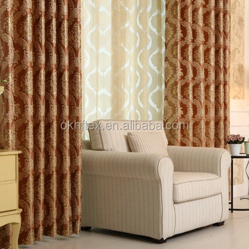 Jacquard fabric drapes and curtains blackout valance  curtain