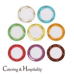 Japanese Restaurant Multi Color Unbreakable Plastic 100% Melamine Sushi Melamine Round Serving Dishes Plates 6 Inch