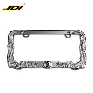 JDI-RHD-904 Fashion metal zinc alloy car license plate frame