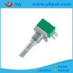 jiangsu 9mm dual gang rotary potentiometer 10k with metal shaft