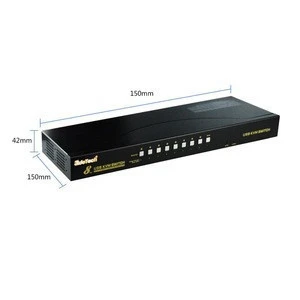 JideTech KVM Switch VGA 8 Port Kits With 70in KVM Cables For PC or Security Display Video and Audio Switching