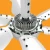 Import Kale Aircool 6 Aluminum Alloy Big Blade Ass 220v HVLS Ceiling Fan from China