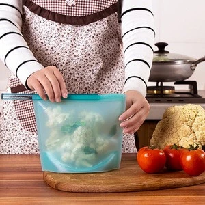 keep Fresh food Silicone Reusable Food Safe Storage Bag Fridge Food Preservation bag
