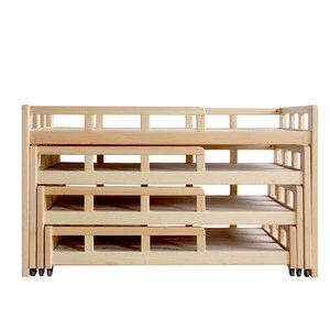 kindergarten folding bed and bed children wood,foldable beds for kids