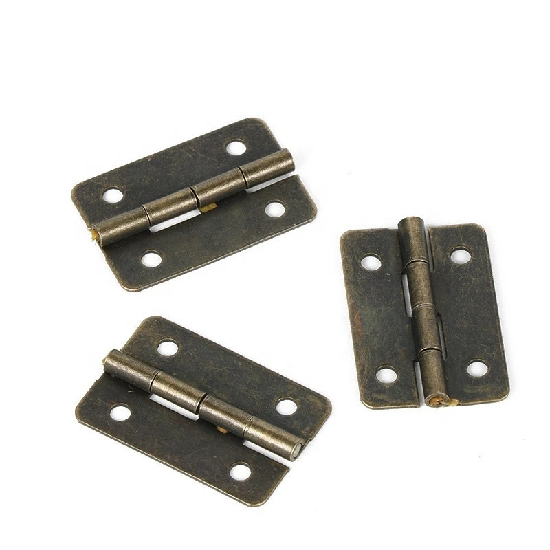 Kitchen Cabinet Door Hinges Furniture Accessories 4 Holes Gold Drawer Hinges for Jewelry Boxes Furniture Fittings
