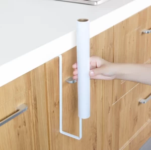 Kitchen Cabinet Plastic Wrap Storage Rack Paper Towel Roll Holder