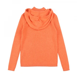 Knit 100% Pure Cashmere Hoodie Sweater Jumpers Women Long Sleeves Custom Winter Casual Girls Cashmere Pullover  Hoodie