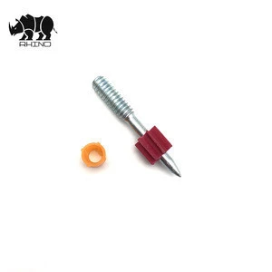 Knurled Shank Threaded Studs with flute/steel plastic washer Drive pins nail