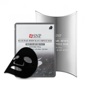[Korean Cosmetics] SNP Black Pearl Renew Black Ampoule Mask (10 pcs / pack)