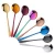 Import Korean Style Rose Gold silver black 304 Stainless Steel metal spoon for restaurant spoon set from China
