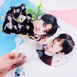 Kpop Bangtan Boys Map Of The Soul 7 Printed Hand Fan Transparent PVC Plastic Fan