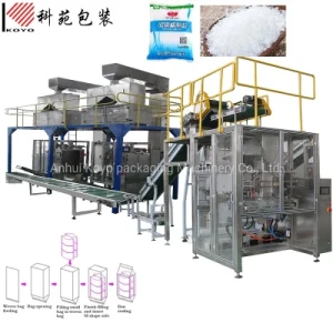 Kyb110 Automatic 0.5-1kg Salt Bags-in-Plastic Bag/Pouch Baler Primary and Secondary Packing Machine for Filling Sealing Packaging Plastic Bag in Bags in Order