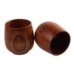 Laser Engraving Custom Logo Free Shipping Natural Wood Mini 150ml Tea Cup