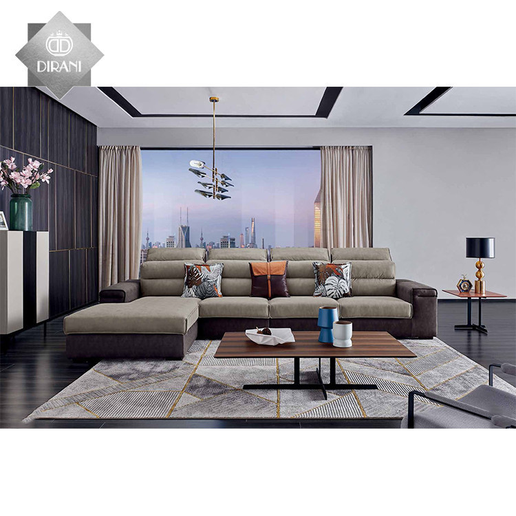 Buy Latest Design Modern Fabric Couch L Shape Corner Sofa Set Living ...