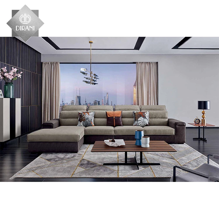 latest design modern fabric couch l shape corner sofa set living room modern furniture blue velvet L shaped sectional sofa