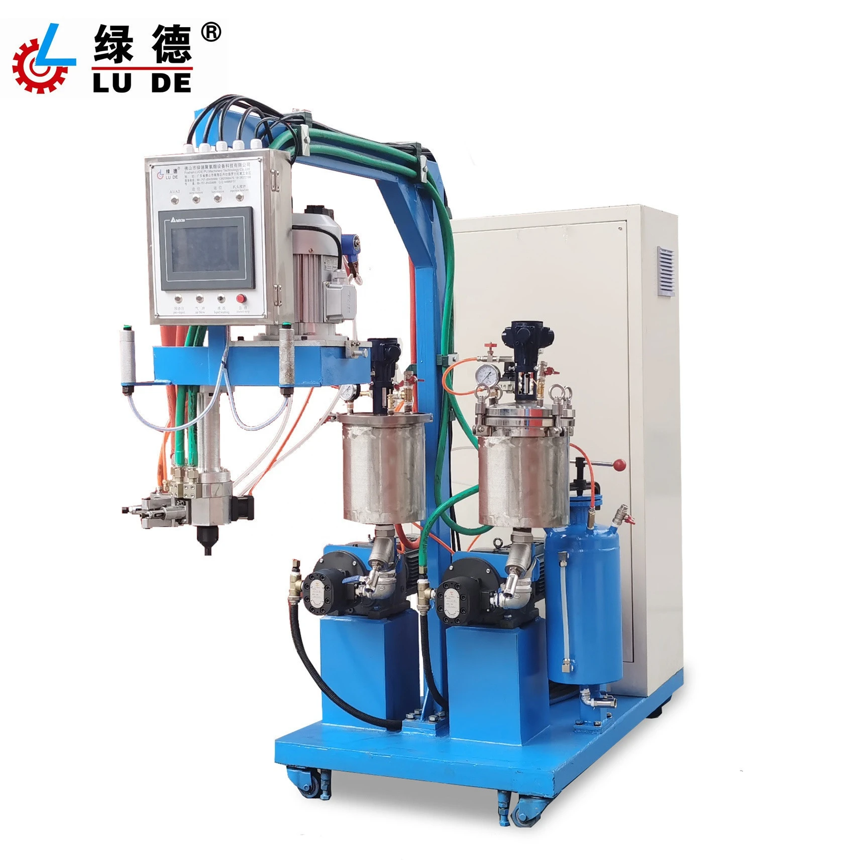 LD-803/6 8 to 15 station PU shoe sole footwear polyurethane shoe injecting machine and workbench