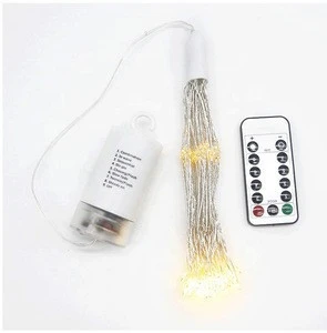 Led Firework Lights, 8 Modes Dimmable Remote Control Waterproof Hanging Fairy Light, Copper Wire lights