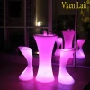 led glow highboy cocktail bar table with clear ghost stool bar cocktail table and chair