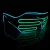 Import Led Light Up Shutter Shaped Sunglasses Neon El Wire Glasses Glow In Dark Rave Costume Party from China
