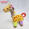 lelebe 2020 China factory baby gift organic hanging   teething rattle soft animal  children plush other kids with baby toys