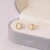 Import Lerca new arrival S925 Silver Sterling cats eye cabochon Geometric Stud Earrings Charming Jewellery for women from China