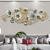 Import light luxury creative flower with ginkgo design wall art living room bedroom metal wall decoration wall hanging from China