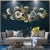 Import light luxury creative flower with ginkgo design wall art living room bedroom metal wall decoration wall hanging from China