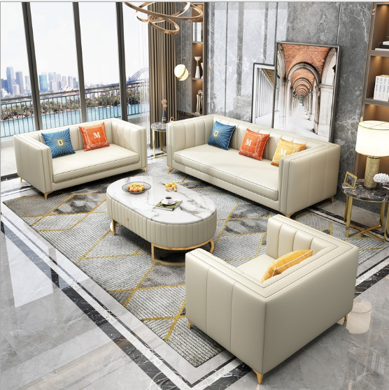 Buy Light Luxury Leather Sofas And Couches Living Room Furniture Sofa ...